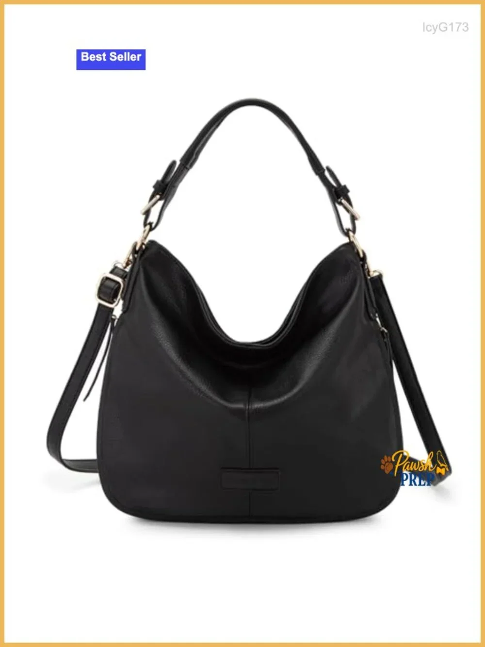 Vegan Leather Hobo Bag Shoulder Purse Handbag with Zipper Pockets
